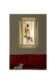 Kanvas Salıncaklı Kız Led Işıklı Rustik Tablo 96 x 56 cm - 2