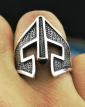 Özel Miğfer Tasarımlı 925 Ayar Gümüş Yüzük thumbnail 2