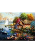 Canvas Hayalimdeki Evim Sayılarla Boyama Seti  Kasnaklı 50 x 65 cm thumbnail 1