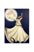 Canvas Mevlana 5 Sayılarla Boyama Seti  Kasnaklı 50 x 65 cm - 1