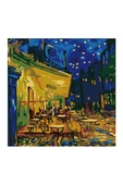 Canvas Van Gogh Teras Kafe Sayılarla Boyama Seti  Kasnaklı 60 x 75 cm thumbnail 1