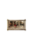 Kanvas Kırmızılı Kadın Led Işıklı Rustik Tablo 96 x 56 cm - 1