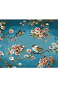 Canvas Daldaki Kuşlar 1 Sayılarla Boyama Seti  Kasnaklı 100 x 140 cm - 1