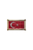 Kanvas Türk Bayrağı Led Işıklı Rustik Tablo 96 x 56 cm thumbnail 1