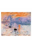 Canvas Monet Gün Doğumu Sayılarla Boyama Seti Kasnaklı 100 X 140 Cm thumbnail 1
