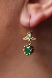 Söğütlü Serisi 925 Ayar Otantik Gümüş Safir Taşlı Bayan Küpe - 3