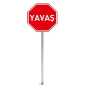 Ayna Direği Trafik Levhası Direği Flanşlı Boru Trafik Otopark Direk (2.5 Metre) Sarı - 3