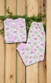 Bulut Desenli Kız Bebek Pijama Takımı - 2