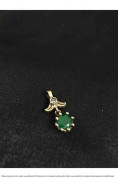 Gümüş Akumarin Taşlı Bayan Kolye - 2