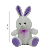 Peluş Tavşan Oyuncak (Mor Kulak) 30 cm - 1