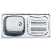 TEKA EBM 45 Paslanmaz (DÜZ) Çelik Eviye (Sağ) Damlalıklı 43,5 X 86 DIŞ ÖLÇÜSÜ - 3