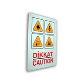 MT Metal İş Güvenliği ve Uyarı Levhaları 25,5x36 6 Adet - 12