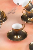 Acar Nova-Gold 6 Lı Kahve Fincan Takımı SİYAH -HXF-05086/SİYAH - 1