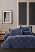 Clasy Wellsoft Çift Kişilik Yorgan Çift Taraflı Fluffy Koyu Mavi V4 - 1