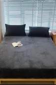 Kadife Kumaş Fitted Lastikli Çarşaf Takımı 160x200+30 cm - 5