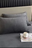 Kadife Kumaş Fitted Lastikli Çarşaf Takımı 160x200+30 cm - 3