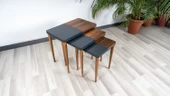 İki renkli mdf üçlü zigon sehpa takımı - 3