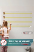 Yeni Müfredata Uygun Kılavuz Çizgili Yazı Tahtası, Yapışkansız Tutunan Sihirli Akıllı Kağıt Tahta thumbnail 1