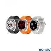 ScHitec Watch Ultra Amoled Ekran WaterProof Akıllı Saat 3 Kordonlu Titanyum Gümüş 47mm - 4