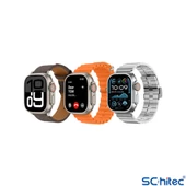 ScHitec Watch Ultra 2 Amoled Ekran WaterProof 3 Kordonlu Akıllı Saat 1Gb Hafıza Titanyum Gümüş - 4