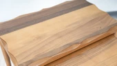 Sade ceviz mdf üçlü zigon sehpa takımı - 1