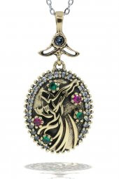 Semazen Serisi Gümüş Otantik Bayan Kolye Motifli thumbnail 1