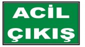 Fosforlu Acil Çıkış Levhası  - Fotolümenli - 1