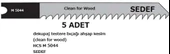5 adet dekupaj testere bıçağı ahşap kesim ( clean for wood ) HCS M 5044 SEDEF - 1