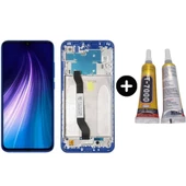 Xiaomi Redmi Note 8 Uyumlu Çıtalı Lcd Ekran Dokunmatik Mavi + B7000 - 1