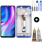 Xiaomi Redmi Note 8 Pro Uyumlu Çıtalı Lcd Ekran Dokunmatik Mavi + Montaj Seti - 1