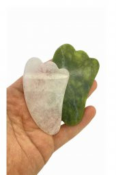 Doğal Taşlı Yeşim Taşlı Goasha Taşı Masaj Aleti - 2