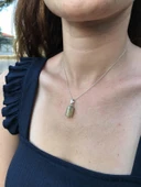 Doğal Yeşim Taşlı Bayan Kolye - 3