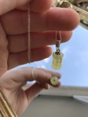 Doğal Yeşim Taşlı Bayan Kolye - 5