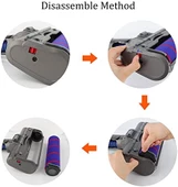 srfn ticaret Dyson V6 Hayvan/V6 Fluffy/DC58/DC59/DC61/DC62/DC74 LED'li Yumuşak Rulolu Zemin Fırçası - 7