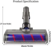 srfn ticaret Dyson V6 Hayvan/V6 Fluffy/DC58/DC59/DC61/DC62/DC74 LED'li Yumuşak Rulolu Zemin Fırçası - 2