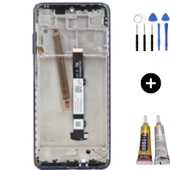 Xiaomi Poco X3 Nfc Uyumlu Çıtalı Lcd Ekran Dokunmatik Mavi + Montaj Seti - 1