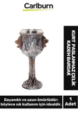 Özel Tasarım Dekoratif Şık Hediyelik Sevgili Arkadaş Kurt Paslanmaz Çelik Kadeh Bardak 19*7 Cm - 1