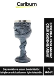 Özel Tasarım Şık Hediyelik Sevgili Arkadaş Ejderha Paslanmaz Çelik Kadeh Kupa Bardak 19*7 Cm - 1