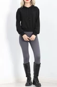 Kısa Kapşonlu Sweat Siyah - 1791.1095. - 2
