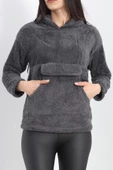 Kanguru Cep Kapşonlu Peluş Sweat Antrasit - 9062.1153. thumbnail 1