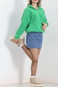 Fermuarlı Stoperli Polar Sweat Yeşil - 20377.1872. - 6