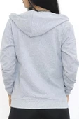 Kapşonlu Fermuarlı Sweat Gri - 3001.275. thumbnail 6