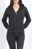 Kapşonlu Fermuarlı Sweat Koyuantrasit - 3001.275. thumbnail 1