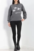 Bisiklet Yaka Baskılı Sweat Antrasit - 20961.1878. thumbnail 5