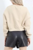 Üç İplik Baskılı Sweat Bej - 20328.1872. thumbnail 6