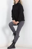 3 İplik Kanguru Cepli Kapşonlu Sweat Siyah - 20960.1878. thumbnail 2