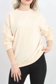 Bisiklet Yaka İki İplik Sweat Bej - 3042.275. thumbnail 1
