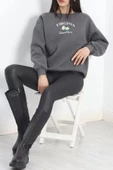 Bisiklet Yaka Baskılı Sweat Antrasit - 20150.1878. - 3
