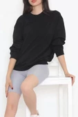 Bisiklet Yaka Sweat Siyah - 3042.275. thumbnail 1