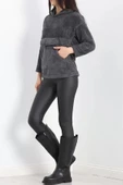 Kanguru Cep Kapşonlu Peluş Sweat Antrasit - 9062.1153. thumbnail 6